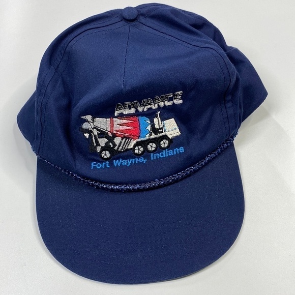 Four Seasons Advance Concrete Fort Wayne, Indiana Blue Snapback Trucker Hat - Picture 1 of 7